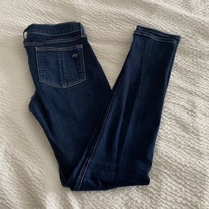 Rag and bone dark blue skinny jeans Heritage wash.